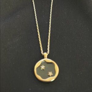 Elegant 14kt gold flash plated  with floating crystals Necklace NWOT!!!